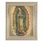 Our Lady of Guadalupe Antique Silver Framed Art