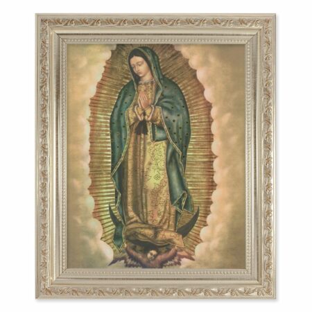 Our Lady of Guadalupe Antique Silver Framed Art