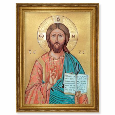 Christ the Teacher Antique Gold-Leaf Framed Art