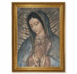 Our Lady of Guadalupe Gold Wood Framed Canvas Art