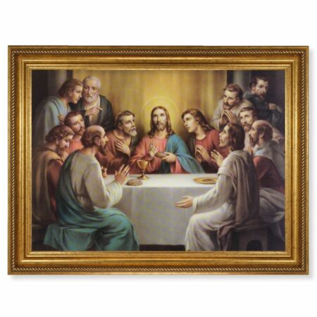Last Supper Antique Gold-Leaf Framed Art