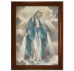 Our Lady of Grace Walnut Finish Framed Canvas Art