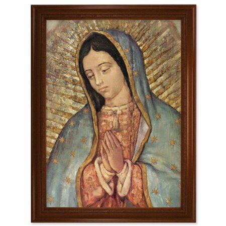 Our Lady of Guadalupe Walnut Finish Framed Art