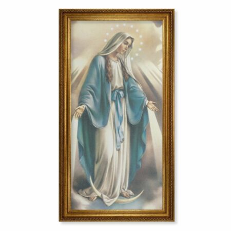 Our Lady of Grace Antique Gold Framed Canvas Art