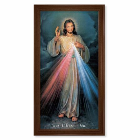 Divine Mercy Walnut Finish Framed Art