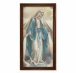 Our Lady of Grace Walnut Finish Framed Canvas Art