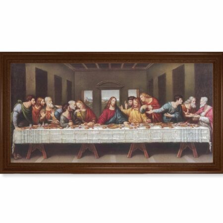 Last Supper Walnut Finish Framed Art