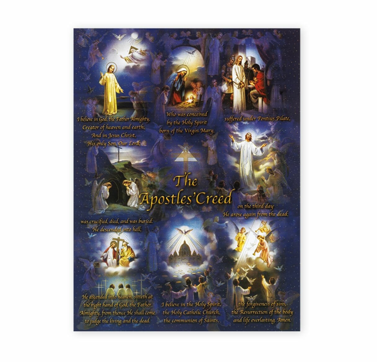 Apostles Creed Italian Lithograph - Buy Religious Catholic Store
