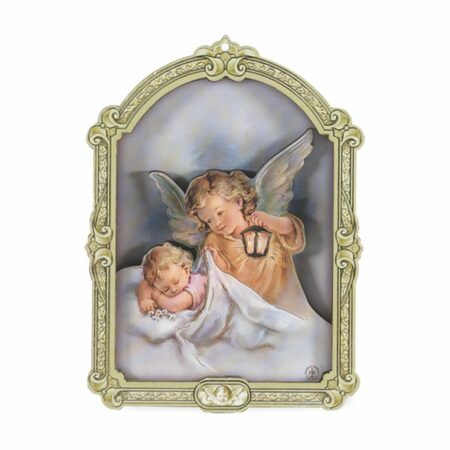 Guardian Angel with Lantern Wood Plaque