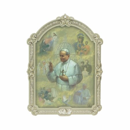 St. John Paul II Wood Plaque
