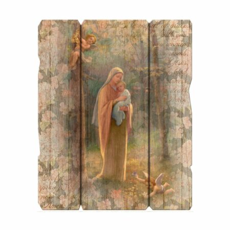 Madonna of the Woods Wood Wall Plaque