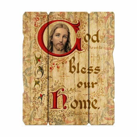 God Bless Our Home Wood Wall Plaque