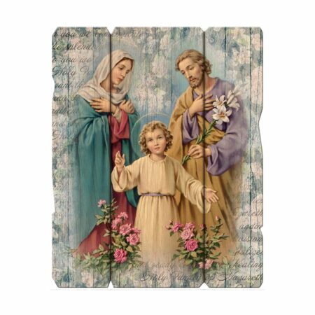 Holy Family Wood Wall Plaque