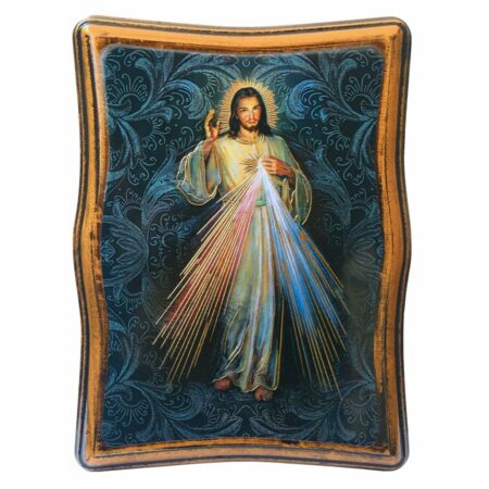 Divine Mercy Antiqued Wood Plaque