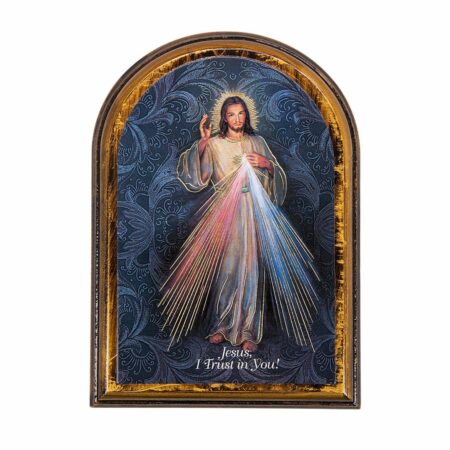Divine Mercy Antiqued Wood Plaque