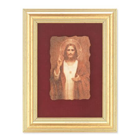 Sacred Heart of Jesus Gold Framed Art