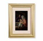 Holy Family Framed Art with Maroon Velvet Matting