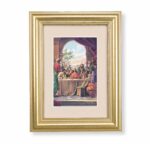 Last Supper Framed Art with Maroon Velvet Matting