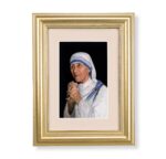 St. Therese Framed Art with Maroon Velvet Matting