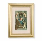 Madonna Framed Art with Maroon Velvet Matting