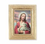 Good Shepherd Gold Framed Print