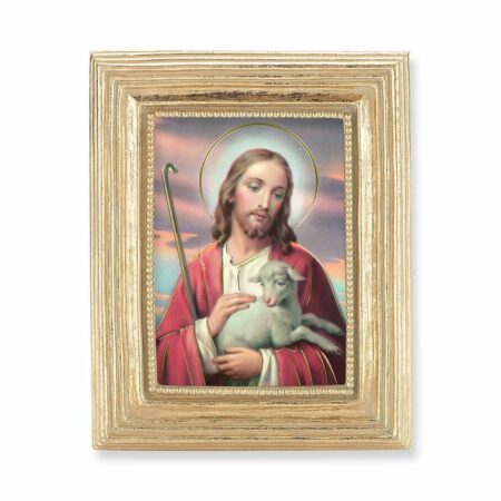 Good Shepherd Gold Framed Print