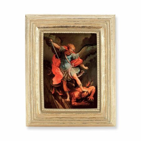 St. Michael Gold Framed Print