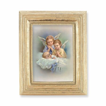 Guardian Angels Gold Framed Print