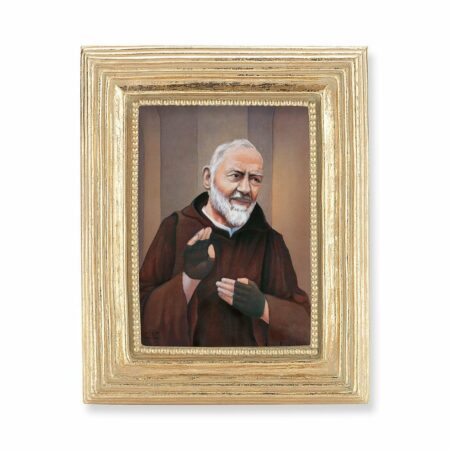 St. Pio Gold Framed Print