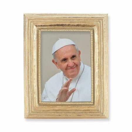 Pope Francis Gold Framed Print