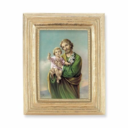 St. Joseph Gold Framed Print