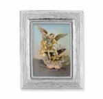 St. Michael Silver Framed Print
