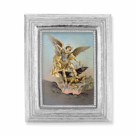 St. Michael Silver Framed Print