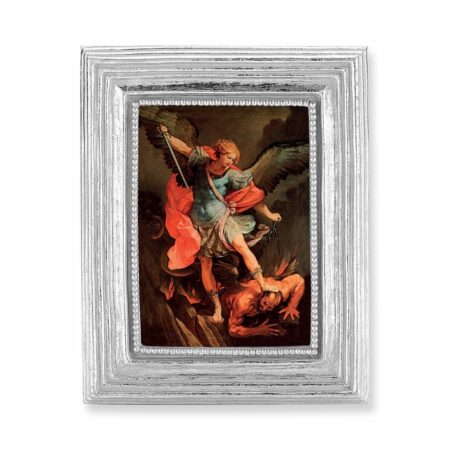 St. Michael Silver Framed Print