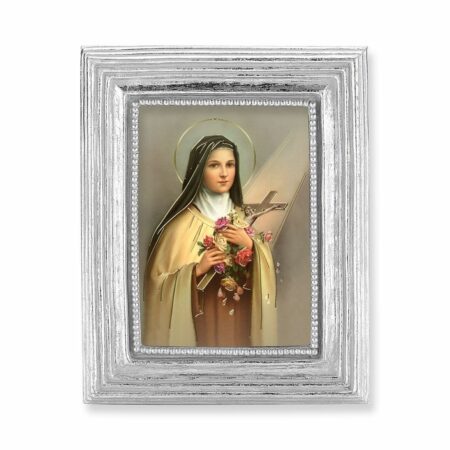 St. Therese Silver Framed Print