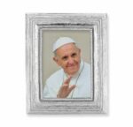 Pope Francis Silver Framed Print