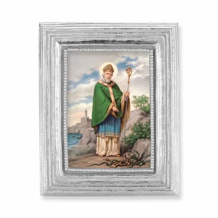 St. Patrick Silver Framed Print