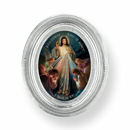 Jesus King of Mercy Silver Framed Print