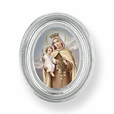 Our Lady of Mount Carmel Silver Framed Print