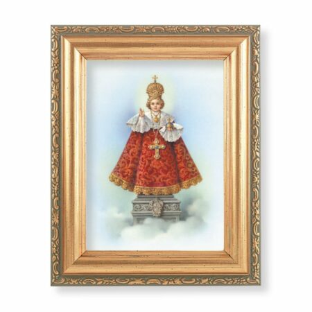 Infant of Prague Antique Gold Framed Art