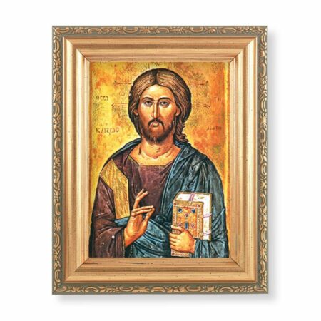 Christ All Knowing Antique Gold Framed Art