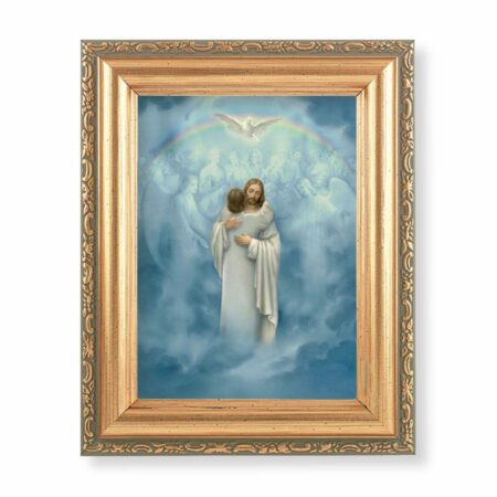 Christ Welcoming Home Antique Gold Framed Art