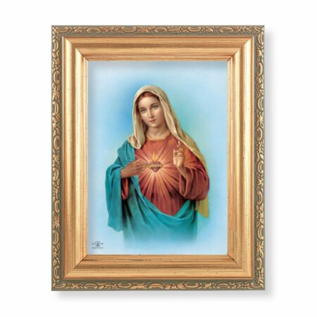 Immaculate Heart of Mary Antique Gold Framed Art