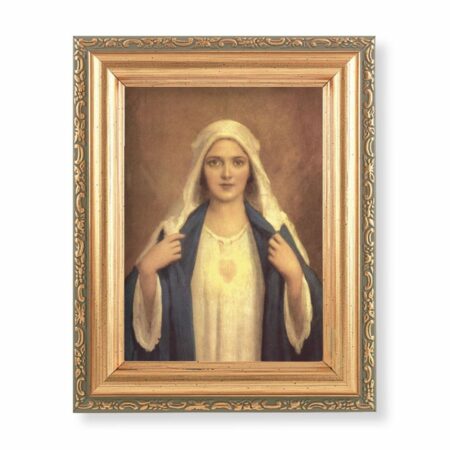 Immaculate Heart of Mary Antique Gold Framed Art