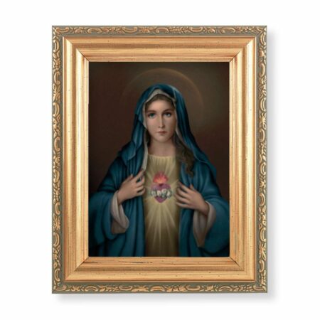 Immaculate Heart of Mary Antique Gold Framed Art