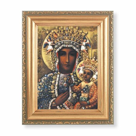 Our Lady of Czestochowa Antique Gold Framed Art