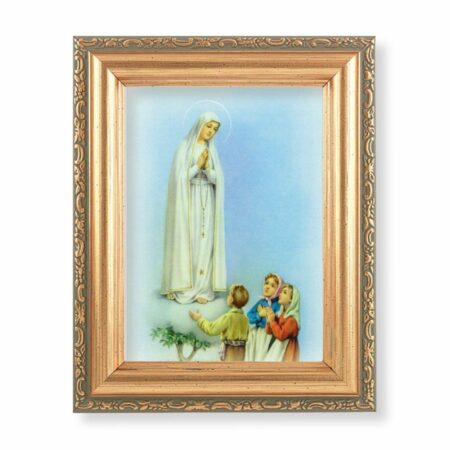 Our Lady of Fatima Antique Gold Framed Art