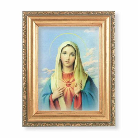 Immaculate Heart of Mary Antique Gold Framed Art