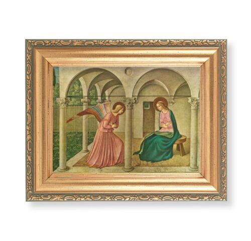 Holy Family Antique Gold Framed Art