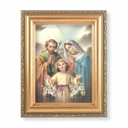 Holy Family Antique Gold Framed Art
